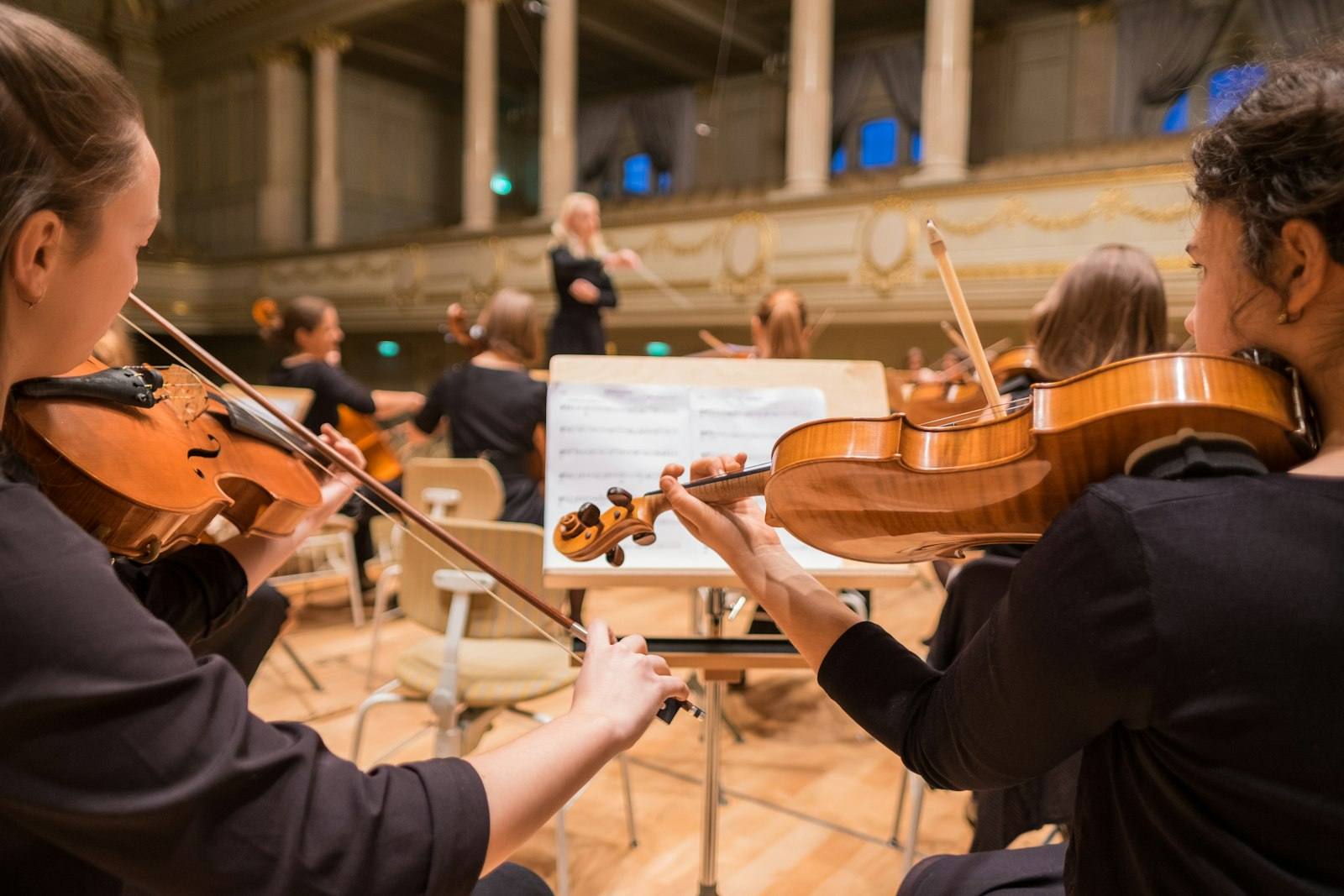 Orchestra durante l'esecuzione